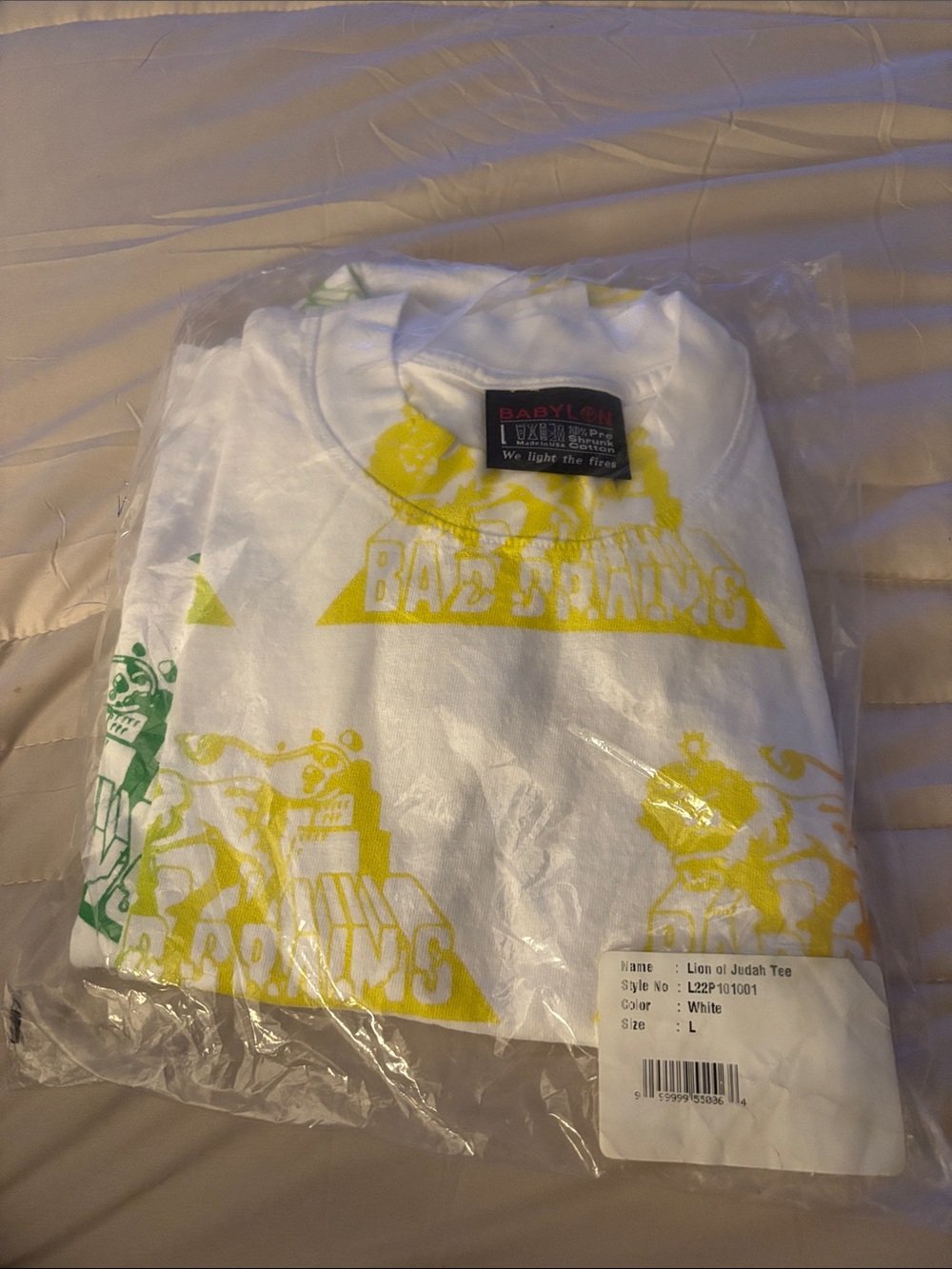 White & Yellow Graphic Kids Tee by Babylon - Lion of Judah